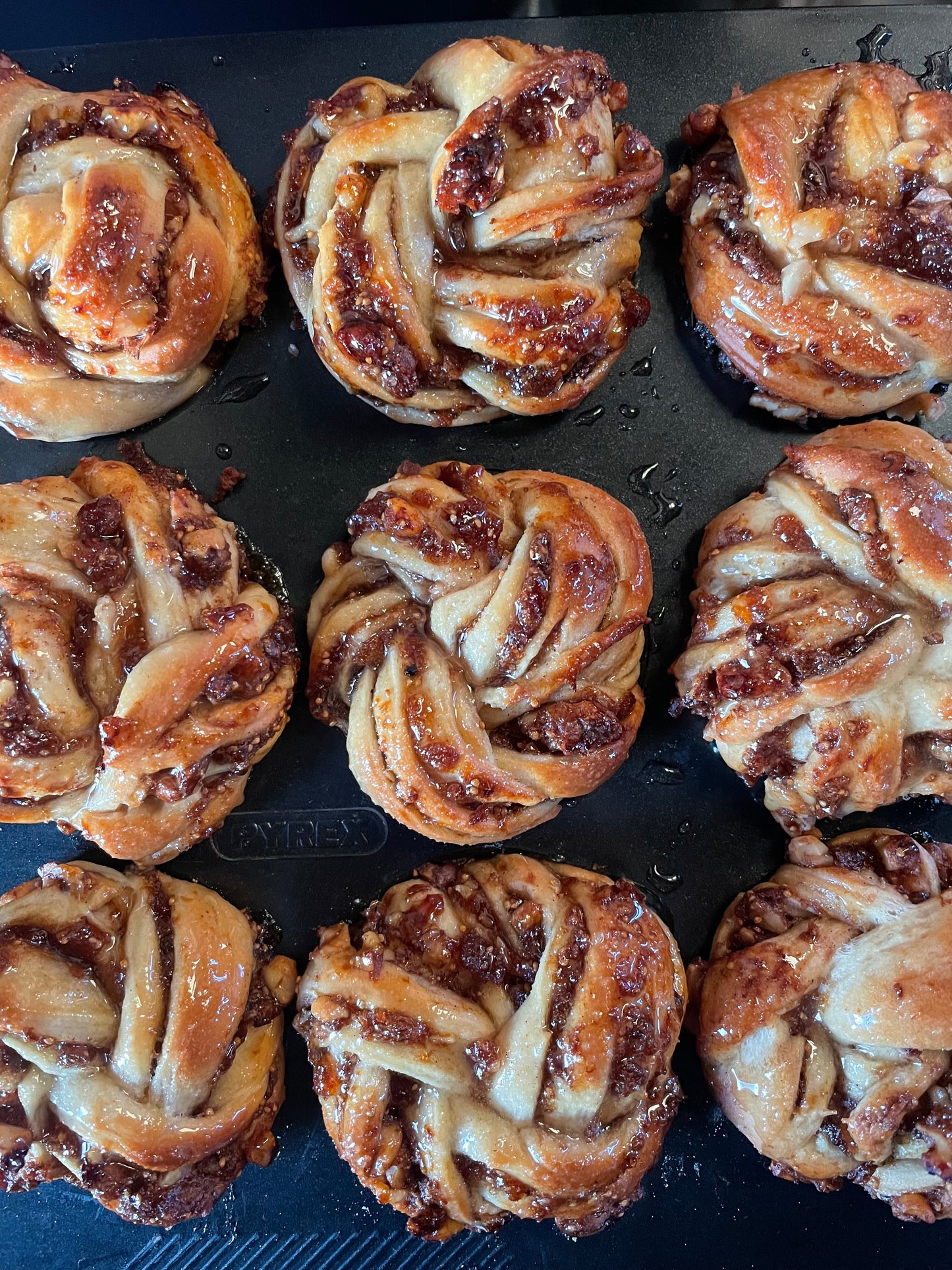 Honeyed Fig & Walnut Babka Buns