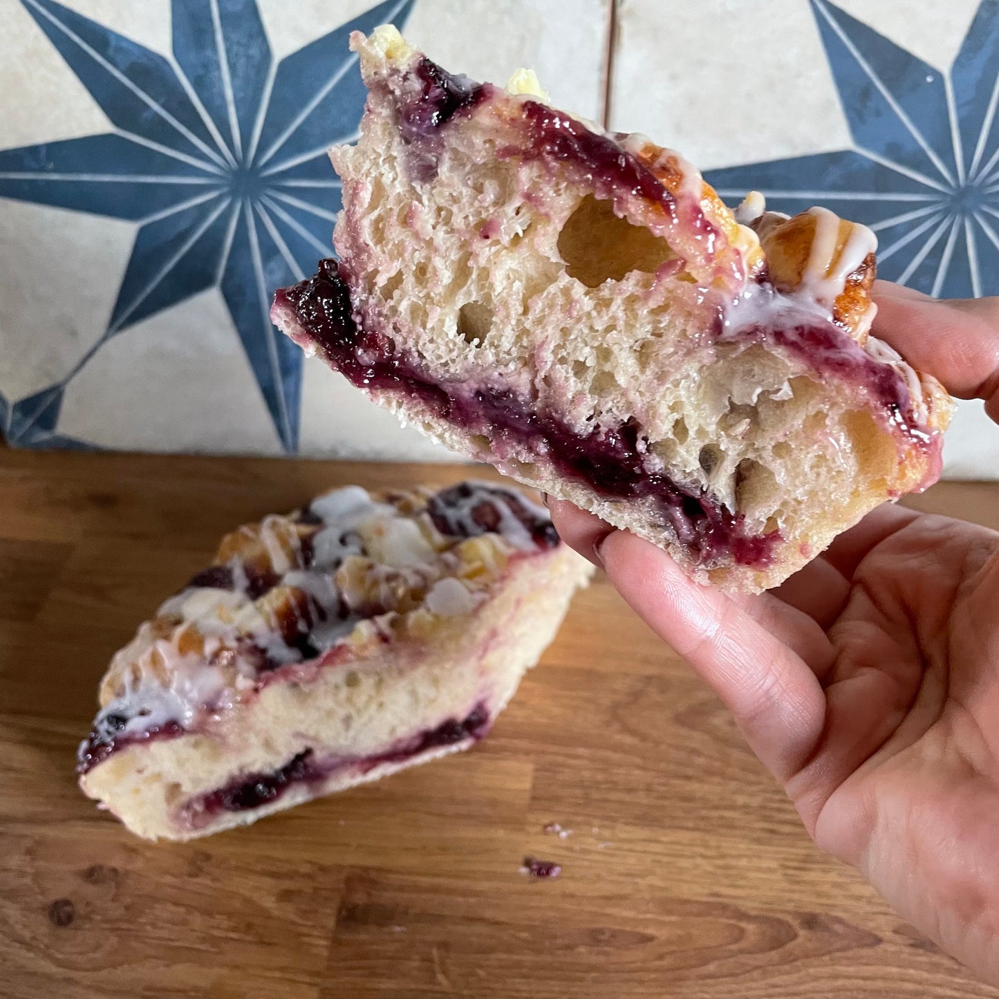Blueberry Cheesecake Focaccia
